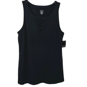 Torrid Tank Top Women Cotton Stretch Black Casual Basic Sleeveless Size 3X NEW